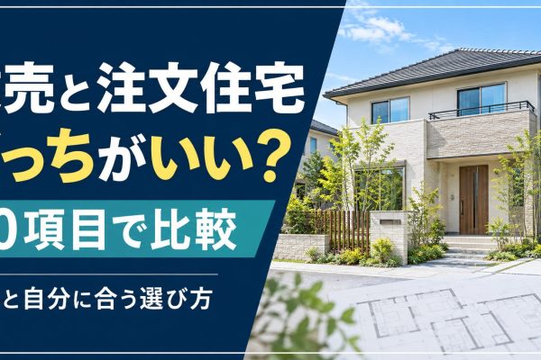 【比較表あり】建売と注文住宅どっちがいい？違いと自分に合う選び方