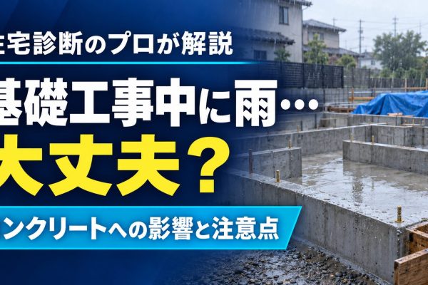 住宅の基礎工事中に雨が降るのは問題ない!コンクリートに雨が影響しない理由を解説 住宅の基礎工事中に雨が降るのは問題ない!コンクリートに雨が影響しない理由を解説