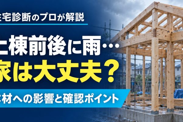 上棟前後にずっと雨…建物に影響あり?注意点や対策法を住宅診断のプロが解説! 上棟前後にずっと雨…建物に影響あり?注意点や対策法を住宅診断のプロが解説!