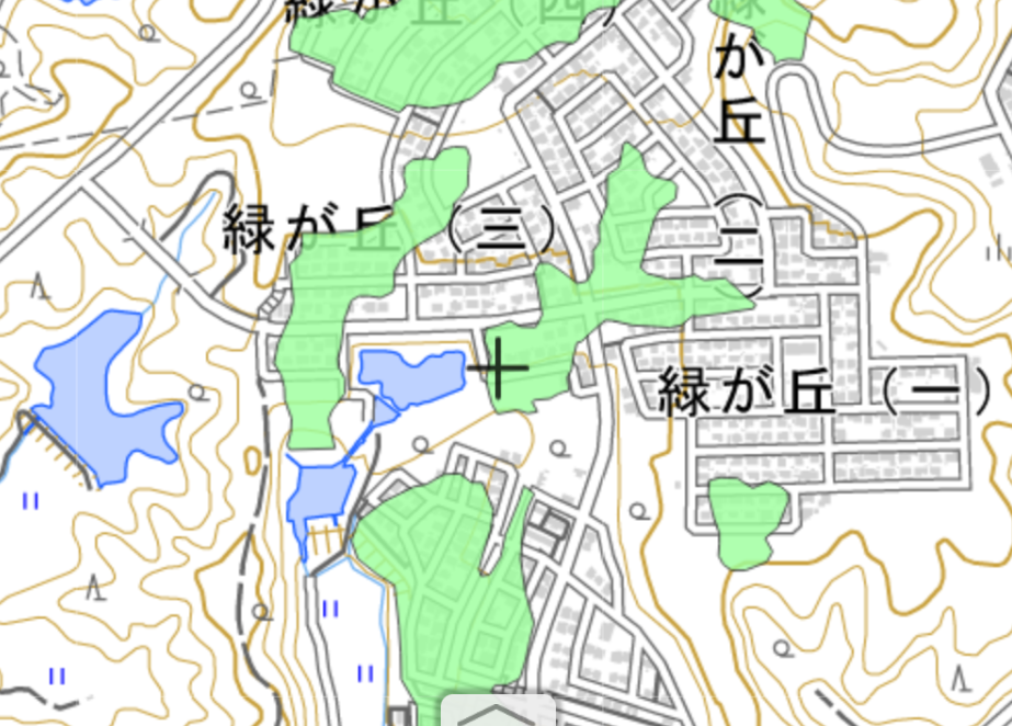 津幡町緑が丘付近の大規模盛土造成地マップ
