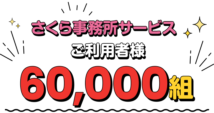 さくら事務所サービスご利用者様60,000組感謝キャンペーン