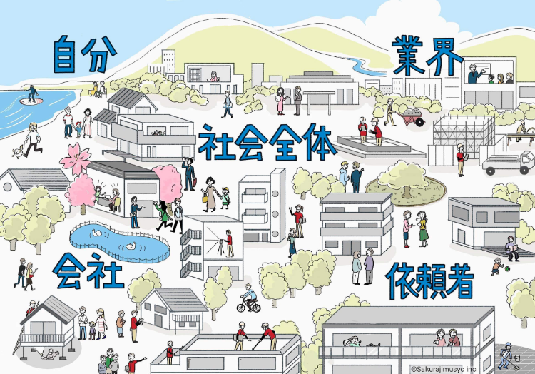 さくら事務所は経営理念で「五方良し」を掲げているとおり