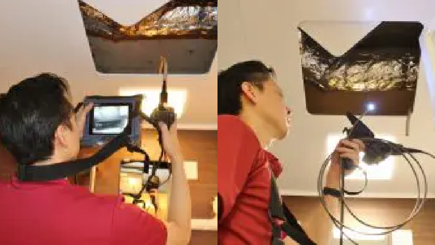 壁の中を直接のぞくにはこれ！！ファイバースコープカメラ！