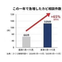 カビ相談、前年比65%増 —— あなたの家は大丈夫?年末大掃除で必ず見直したい「3つの見落としポイント」 カビ相談、前年比65%増 —— あなたの家は大丈夫?年末大掃除で必ず見直したい「3つの見落としポイント」