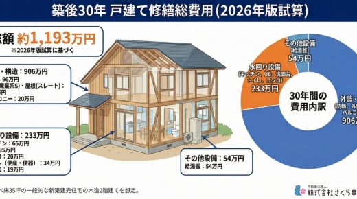 “30年で約1,200万円”の現実―戸建てにも必要な「修繕積立」戸建ての修繕費、5年で約1.4倍に “30年で約1,200万円”の現実―戸建てにも必要な「修繕積立」戸建ての修繕費、5年で約1.4倍に