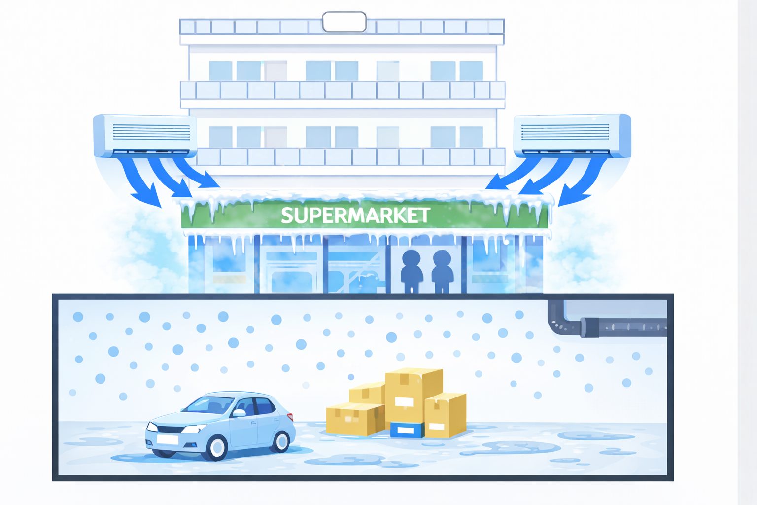 商業施設一体型マンションの盲点―“巨大冷蔵庫化”で地下が結露？利便性の裏で、店舗の冷気が建物の寿命を縮めるリスク